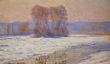 Claude Monet The Seine at Bennecourt in Winter painting
